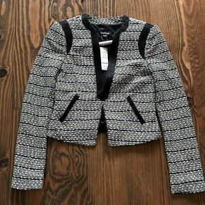 BEBE long sleeve racer style jacket NWT! XXS